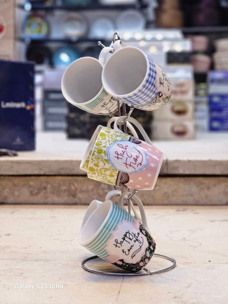 مج كافيه 6ق بورسلين اشكال 3D